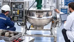 Marmita modernizada con PLC y control automático