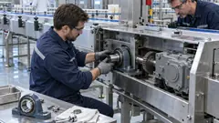 Reparación mecánica de transmisión industrial